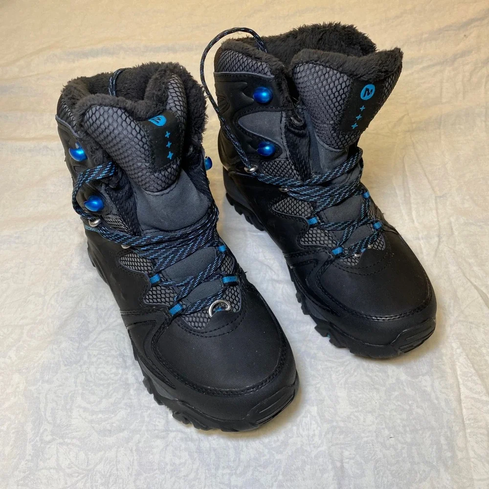 Merrell Thinsulate Ultra 400g Insulated Winter Snow Boots Womens 7 Black